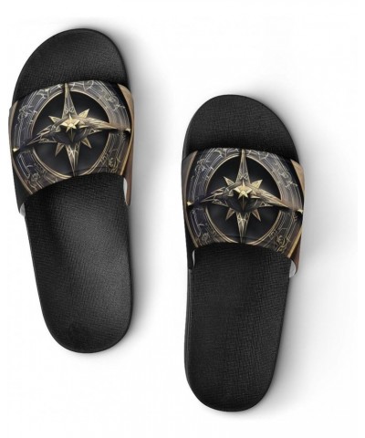 Summer Womens Slipper Home Slippers Magical Design Norse Runes Compass Non-slip Shower Sandals Fashion Sandles for Men $16.26...