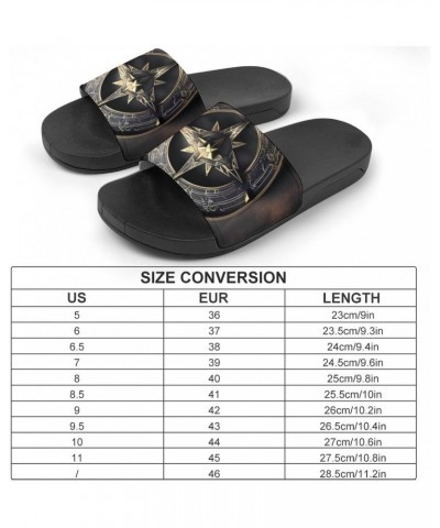 Summer Womens Slipper Home Slippers Magical Design Norse Runes Compass Non-slip Shower Sandals Fashion Sandles for Men $16.26...