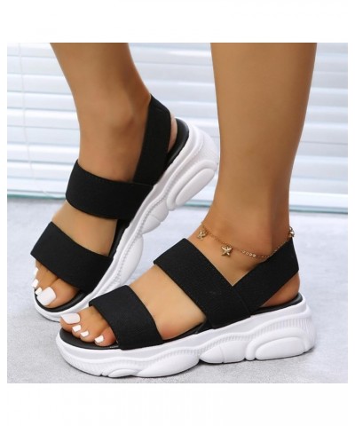 Platform Wedge Flip Flops For Women Sandals Summer Sandals For Women Red Women Sandals Women Fashion Bling Co I-black $18.07 ...