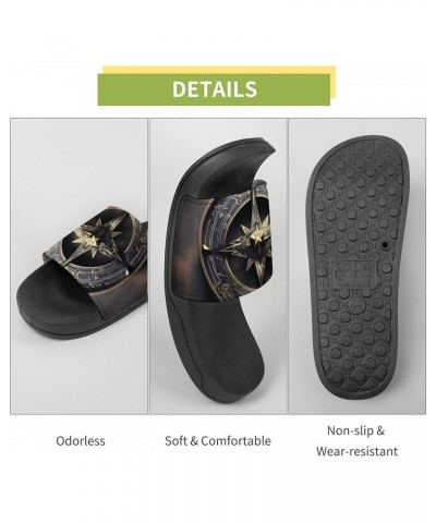 Summer Womens Slipper Home Slippers Magical Design Norse Runes Compass Non-slip Shower Sandals Fashion Sandles for Men $16.26...