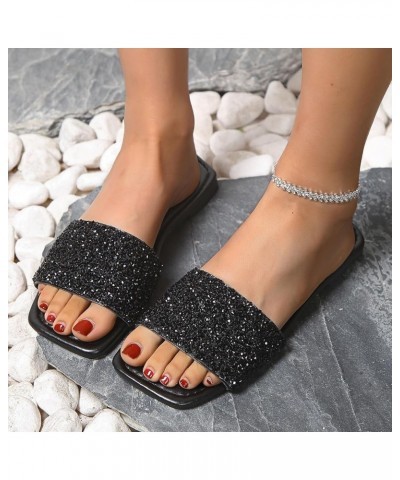 Sandals for Women Dressy Slide Shoes Summer Casual Open Toe comfort Walking with Arch Support Plantar Fasciitis Black-11 $18....