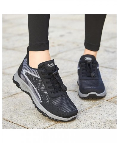 Walking Shoes for Women Wide Width Trainers Mesh Casual Sock Sneakers Outdoor Sneakers Z 02-black $17.61 Fashion Sneakers