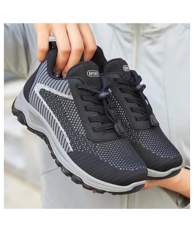 Walking Shoes for Women Wide Width Trainers Mesh Casual Sock Sneakers Outdoor Sneakers Z 02-black $17.61 Fashion Sneakers