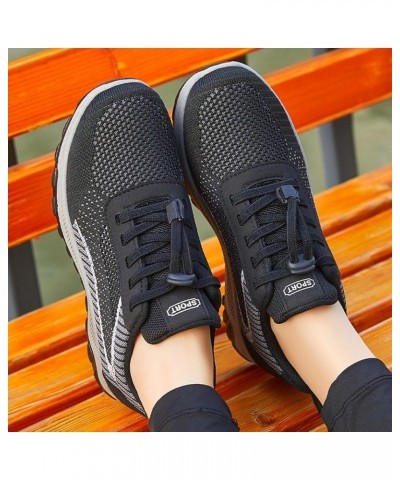 Walking Shoes for Women Wide Width Trainers Mesh Casual Sock Sneakers Outdoor Sneakers Z 02-black $17.61 Fashion Sneakers