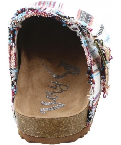 Picnic Tooled Womens Slip On 6 BM US Cream Multi $10.13 Mules & Clogs