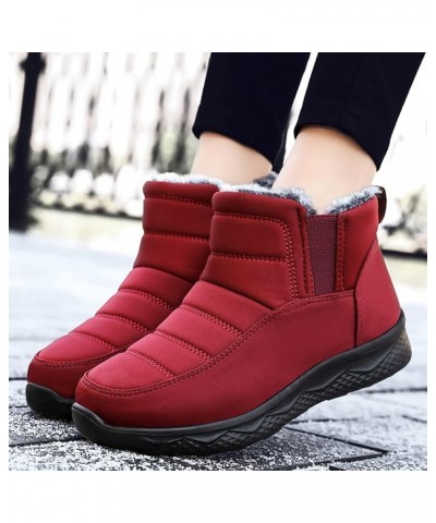 Pointed Toe Booties Heeled Combat Boots Side Zipper Booties High Heel Ankle Boots Waterproof Snow Boots Cold Weather Winter B...