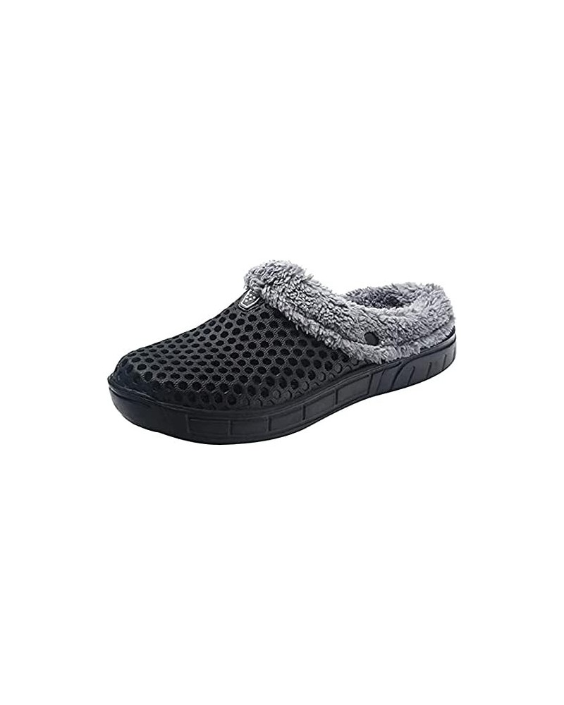 Plus Velvet Non-Slip Slippers Indoor House Slippers Flat Comfort Breathable Slippers Unisex Lovers Slippers Winter Warm Casua...