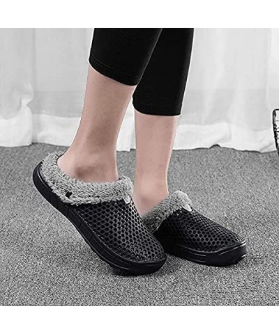 Plus Velvet Non-Slip Slippers Indoor House Slippers Flat Comfort Breathable Slippers Unisex Lovers Slippers Winter Warm Casua...