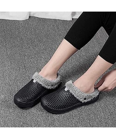 Plus Velvet Non-Slip Slippers Indoor House Slippers Flat Comfort Breathable Slippers Unisex Lovers Slippers Winter Warm Casua...