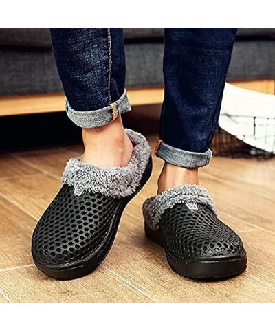 Plus Velvet Non-Slip Slippers Indoor House Slippers Flat Comfort Breathable Slippers Unisex Lovers Slippers Winter Warm Casua...