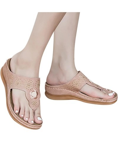 Women Higher Sandal Strappy Lace-Up Yoga Foam Slippers Sandals & Flip Flops Pump Sandals Evening Dress Pumps Shoes Pink $22.4...