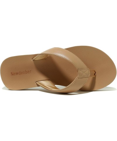 OTIEMU- Flip Flop-158 Women Sandals Summer Women Sandals Women Flip Flops Tan $11.33 Sandals