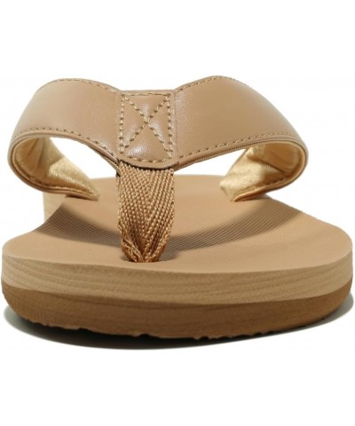 OTIEMU- Flip Flop-158 Women Sandals Summer Women Sandals Women Flip Flops Tan $11.33 Sandals