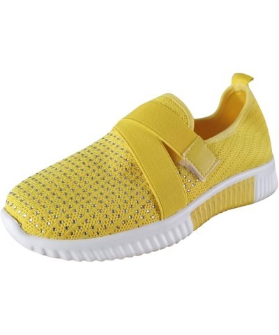 Womens Walking Shoes Slip On Lightweight Athletic Memory Foam Tennis Sneakers Women Workout Shoes Z-04 Yellow $21.44 Fashion ...