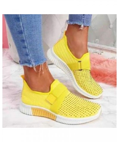 Womens Walking Shoes Slip On Lightweight Athletic Memory Foam Tennis Sneakers Women Workout Shoes Z-04 Yellow $21.44 Fashion ...