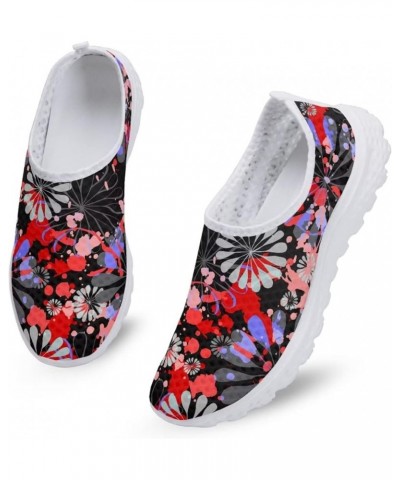 Trendy Sneakers for Women Running Shoes Casual Mesh Flats Non Slip Hiking Training Shoes Breathable Knit Painting Splatter $1...