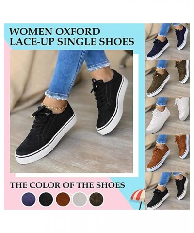 Sneakers for Women Walking Shoes Comfortable Lace ups Casual Summer Fashion Slip On Platform Flats Loafers Blue $12.23 Athlet...