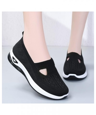 Diabetic Shoes for Women Breathable Soft Slip On Sneakers Comfort Mesh Up Stretch Sneaker Diabetic Walking Shoes Black Shoes ...