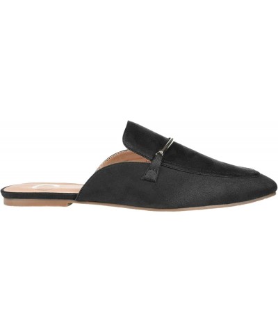 Womens Ameena Slip On Square Toe Mules Flats Black $19.20 Flats