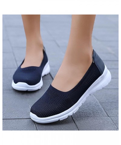 Shoes for Women Sneakers Women Breathable Lace Up Shoes Flats Casual Shoes Unisex Lightweight Work Shoes Bb11-blue $11.99 Ath...