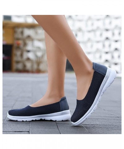 Shoes for Women Sneakers Women Breathable Lace Up Shoes Flats Casual Shoes Unisex Lightweight Work Shoes Bb11-blue $11.99 Ath...