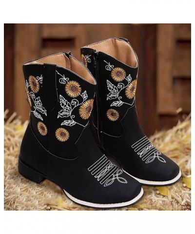 Womens Ankle Boots Wedge Heel White Mountain Ankle Boots for Women Cowboy Boots Short Short Boots for Women Brown with Heels ...