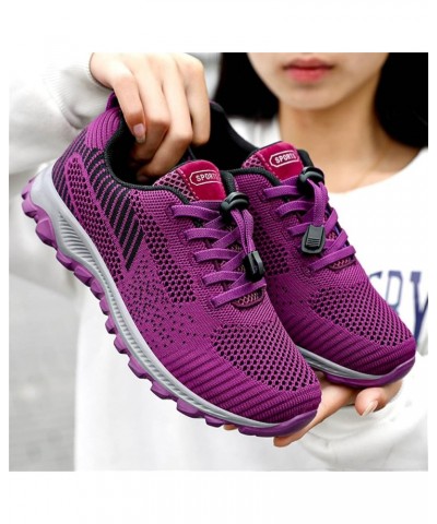 Women's Walking Lightweight Tennis Fashion Sneakers Sports Workout Gym Shoes for Running - Girls Sneakers Purple-3 $18.64 Ath...