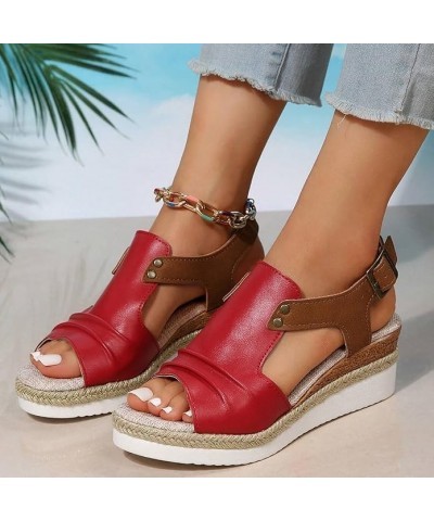 Orthopedic Wide Width Sandals for Women Flat Sandals For Plantar Fasciitis Arch Support Platform Sandals Heels for Women Y-re...