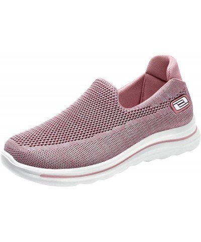 Women's Walking Shoes Arch Support Knit Upper Non Slip Shoes Breathable Lightweight - Womens Platform Sneakers Pink 3 $20.98 ...