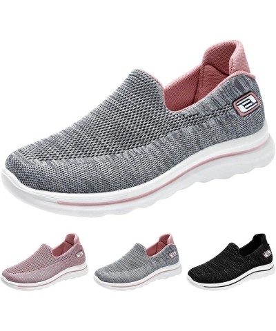 Women's Walking Shoes Arch Support Knit Upper Non Slip Shoes Breathable Lightweight - Womens Platform Sneakers Pink 3 $20.98 ...