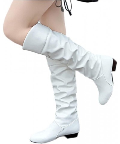 Brown Knee High Boots for Women Wide Calf Extra Wide Calf Knee High Boots for Women Plus Size White Cowboy Boots Women Size 5...