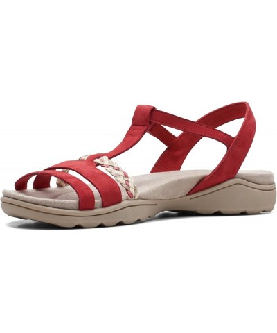 Women's Sports Sandal Red Nubuck $56.76 Outdoor Shoes