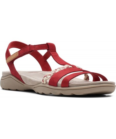 Women's Sports Sandal Red Nubuck $56.76 Outdoor Shoes