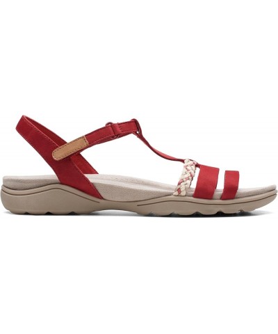 Women's Sports Sandal Red Nubuck $56.76 Outdoor Shoes