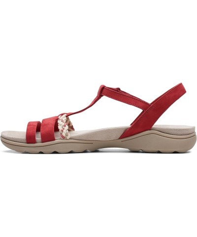 Women's Sports Sandal Red Nubuck $56.76 Outdoor Shoes