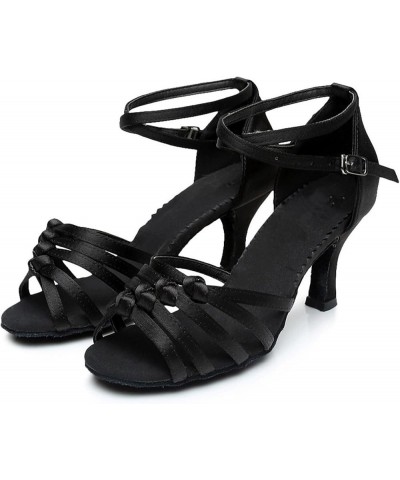 Dance Shoes For Girls Size 2 Black Heeled Sandals For Women Dressy Women Dance Shoes White Comfy Sandals For Women Sho Black-...