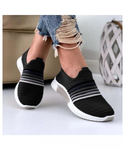 Women Running Sneaker, Lightweight Walking Tennis Shoes, Non Slip for Work Travel Nurse Shoes for Women Z 03-black $14.11 Ath...