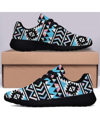 African Shoes for Men Women Running Sneakers Tribal Print Comfort Lightweight Walking Tennis Shoes Aztec Tribal Black 26 $35....