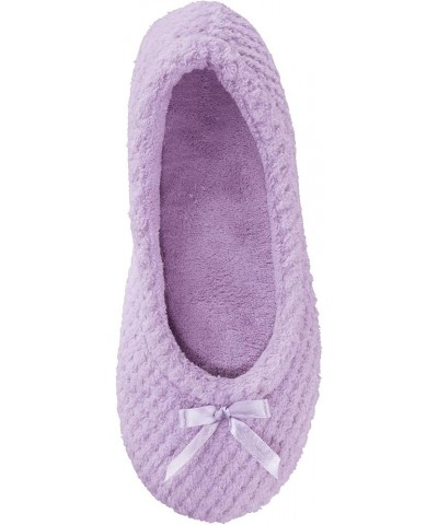 Women's Chenille Ballet Slippers Light Purple $12.08 Slippers