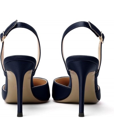 Women's High Heels Slingback D'Orsay Summer Sandals Pointed Toe Comfy Stilettos Dress Shoes Navy $30.09 Sandals