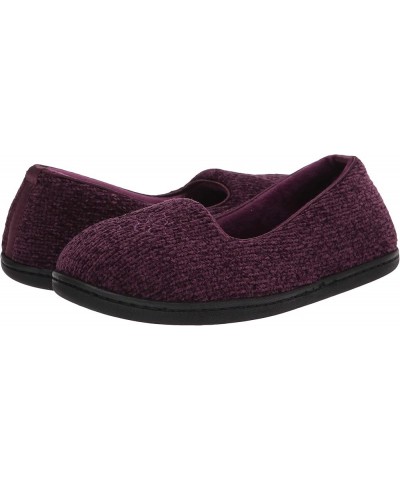 Women's Rebecca Lightweight Cozy Memory Foam Closed Back Slipper with Wide Widths Aubergine Chenille $15.67 Slippers