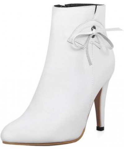 Women Ankle Boots White $23.97 Boots