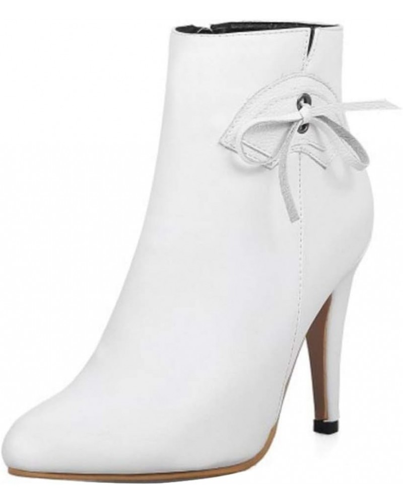 Women Ankle Boots White $23.97 Boots