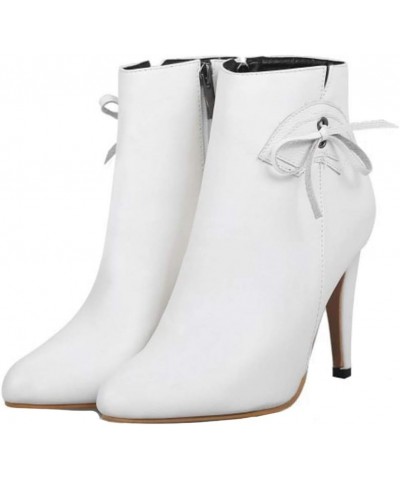 Women Ankle Boots White $23.97 Boots