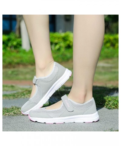 Low Wedge Sandals For Women Casual Summer Fashion Summer Slip On Fitness Running Sports Shoes Wide Women'S Sandals Grey $9.89...