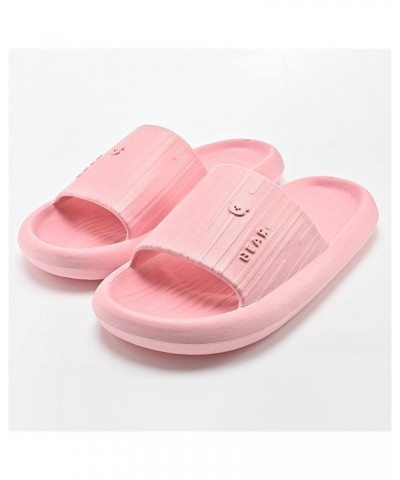 Fashion Spring And Summer Women Slippers Flat Bottom Home Bathroom Non Slip Solid Open Toe Soft Slippers for Pink $10.82 Slip...