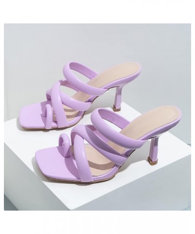 Women Shoes Size 12 Wide Sandals Casual Square Toe Strap Sandals Open Toe Slide Sandals Water Shoes with Support Purple $21.3...