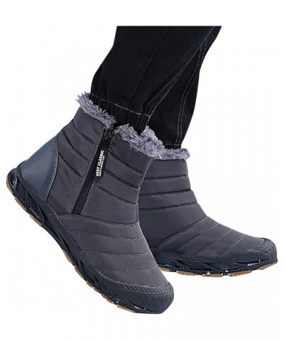 Women Ankle Boots Waterproof Winter Snow Boot Non Slip Cold Weather Snow Booties Ladies Outdoor Short Boots 6-grey $13.45 Out...