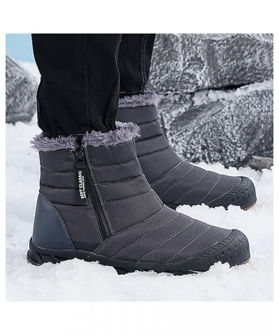 Women Ankle Boots Waterproof Winter Snow Boot Non Slip Cold Weather Snow Booties Ladies Outdoor Short Boots 6-grey $13.45 Out...