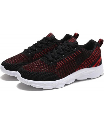 Breathable Sneakers Womens White PU Leather Sneakers Low Top Tennis Shoes Casual Walking Shoes Z 15-red $12.33 Athletic Shoes